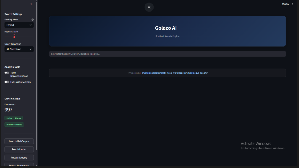 Football Search Engine - Home